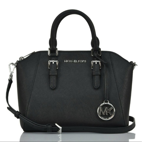 👜💕Michael Kors Medium Messenger Bag Black - Picture 2 of 5